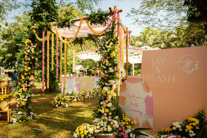 Gate / Entrance and Signage — Haldi decor — Taj Exotica